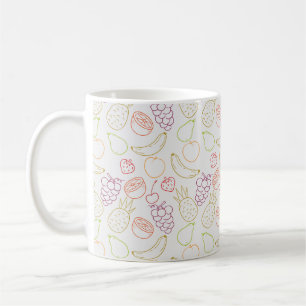 Fruchtnahtloses Muster Muster der Fruchtoberfläc Kaffeetasse