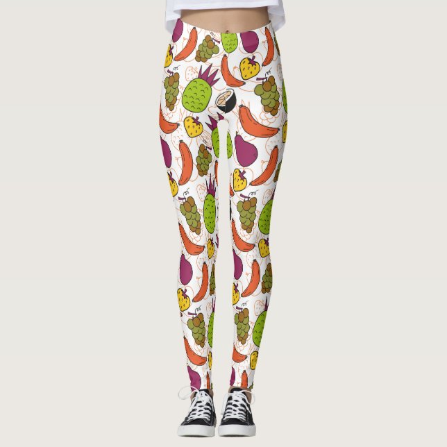 Fruchtnahtloses Muster | Muster der Fruchtoberfläc Leggings (Vorderseite)