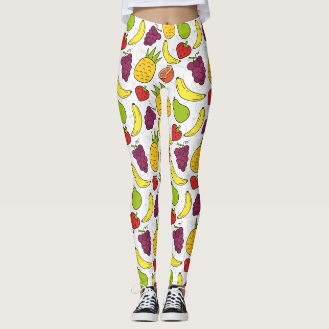 Fruchtnahtloses Muster | Muster der Fruchtoberfläc Leggings (Vorderseite)