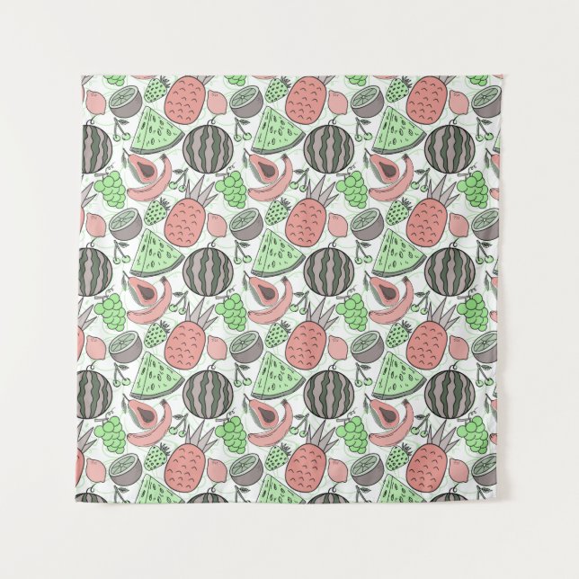 Fruchtnahtloses Muster | Muster der Fruchtoberfläc Wandteppich (Vorderseite)