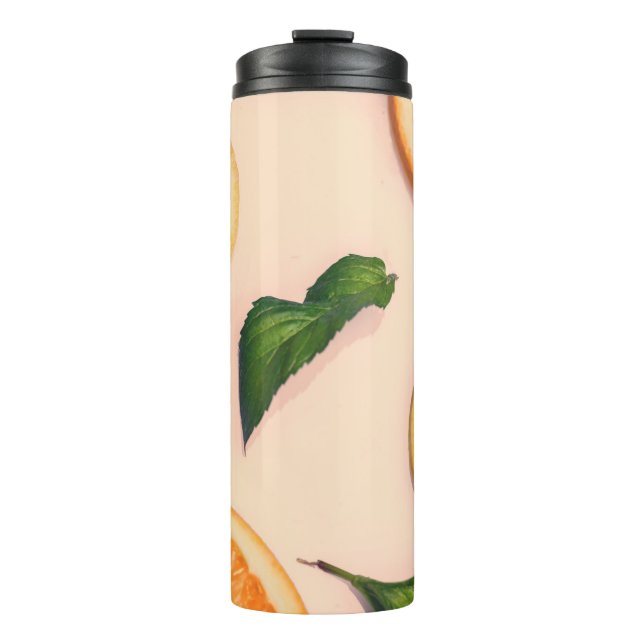 Fruchtpastellmuster Thermosbecher (Vorderseite)