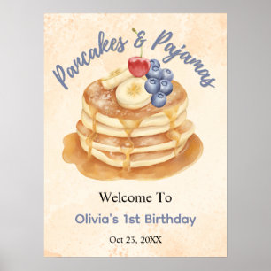 Fruchtpfannkuchen und Schlafanzug Willkommen zum 1 Poster
