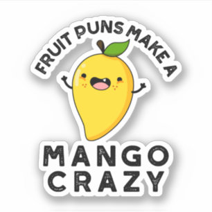 Fruchtpfeifen machen Mango Crazy Funny Food Puff Aufkleber