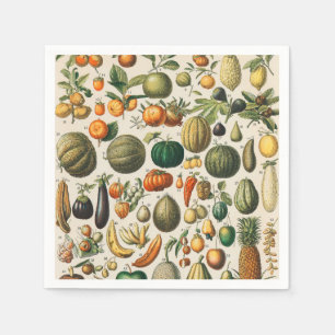 Fruchtpflanzliche wissenschaftliche Illustration Serviette