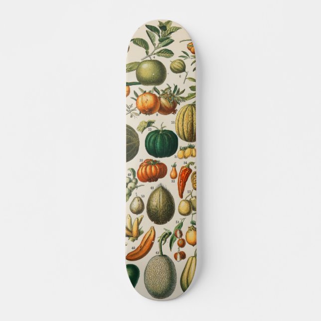 Fruchtpflanzliche wissenschaftliche Illustration Skateboard (Vorne)