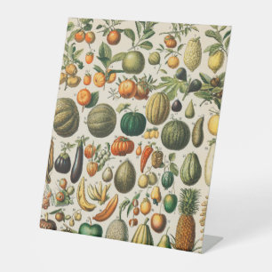 Fruchtpflanzliche wissenschaftliche Illustration Sockelschild