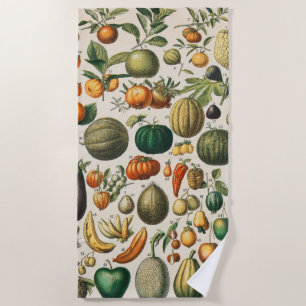 Fruchtpflanzliche wissenschaftliche Illustration Strandtuch