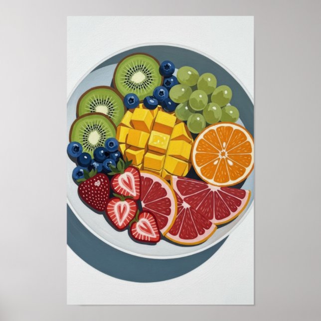 Fruchtplatte Wand Kunst (Vorne)