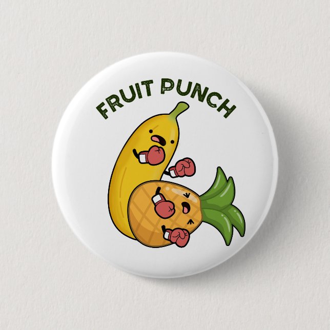 Fruchtpunch Funny Drink Pub Button (Vorderseite)
