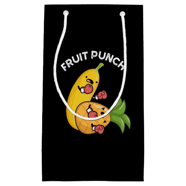 Fruchtpunch Funny Drink Pun Dark BG Kleine Geschenktüte (Vorderseite)