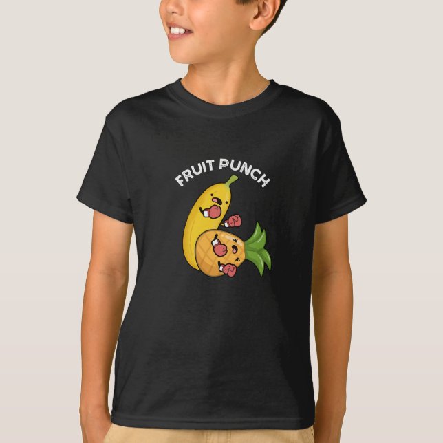 Fruchtpunch Funny Drink Pun Dark BG T-Shirt (Vorderseite)