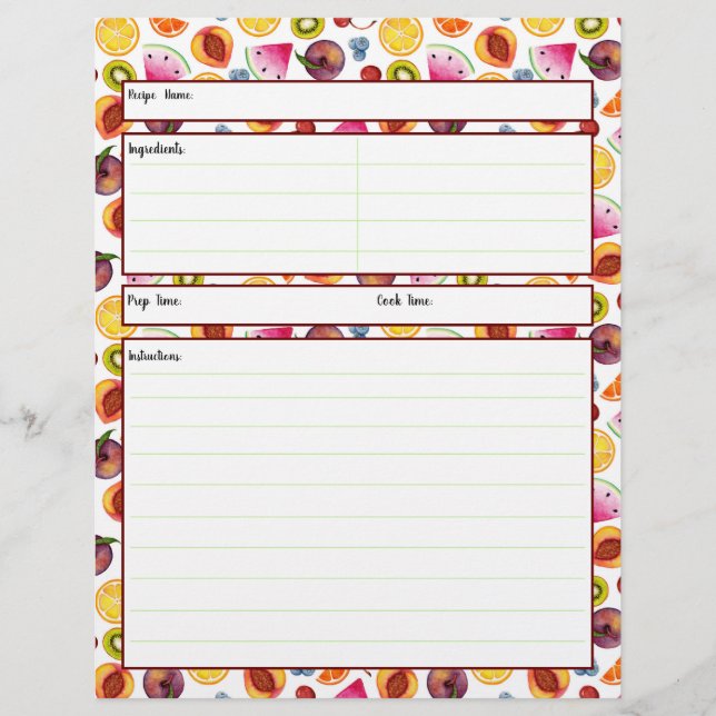 Fruchtrezeptblatt (Vorderseite)