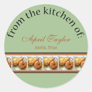 Fruchtrezepte für Birnenliebhaber - Geschenkartike Runder Aufkleber