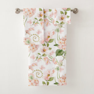 Fruchtrosa Hydrangea Badhandtuch Set