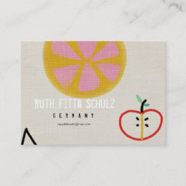 Fruchtsaft süße Orange Apple Business Card Visitenkarte
