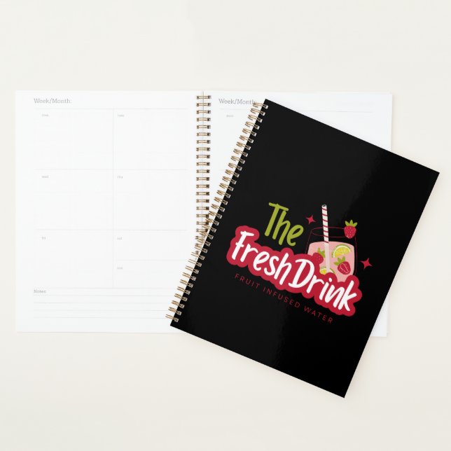 Fruchtsaft-Typografie-Illustrationsgrafik Planer (Anzeige)