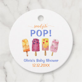 Fruchtsäfte Creme Popcicle Baby Dusche Geschenkanhänger