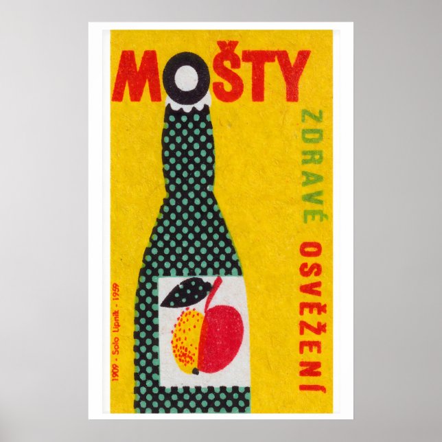 Fruchtsaftflasche - Matchbox-Druck - Tschechische  Poster (Vorne)