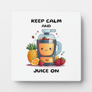 Fruchtsaftpresse Keep Calm And Juice  Gesundheit  Fotoplatte
