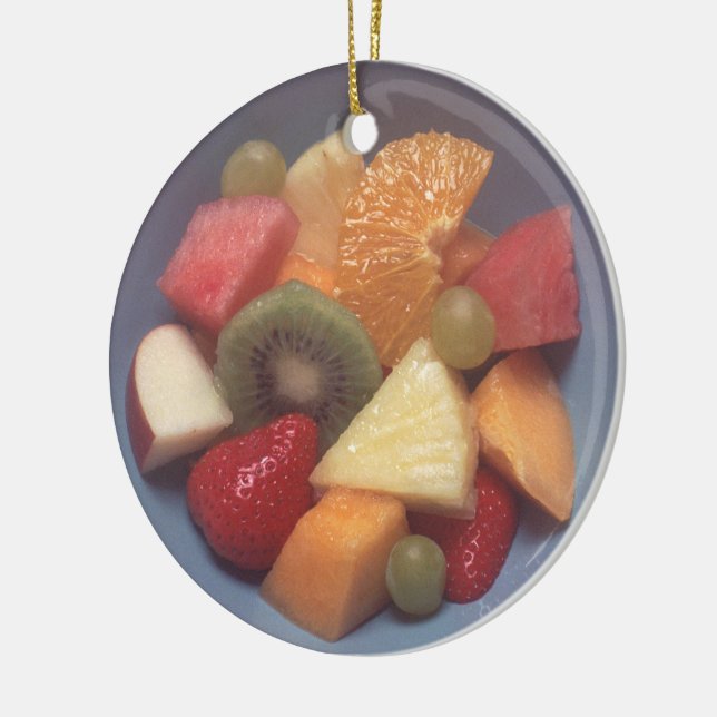Fruchtsalat Keramik Ornament (Links)