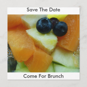 Fruchtsalat kommen Save the Date für Brunch