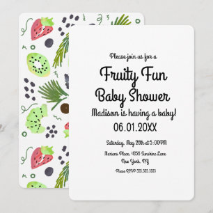 Fruchtsalat Sommerfarbenfrohe Fruchtsaftdusche Einladung