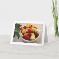 Fruchtschale geklappte leere Grußkarte