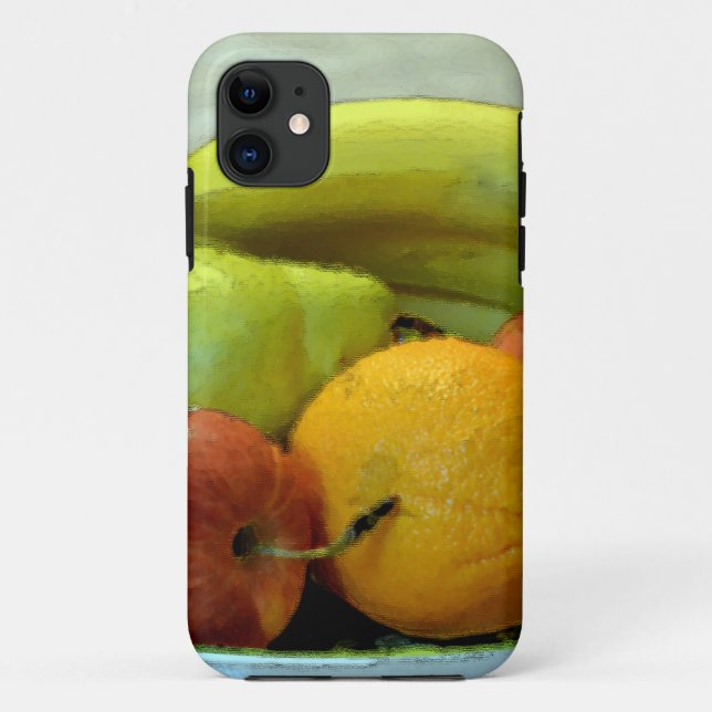 Fruchtschale, Orange, Apfel, Birne, Case-Mate iPhone Hülle (Rückseite)