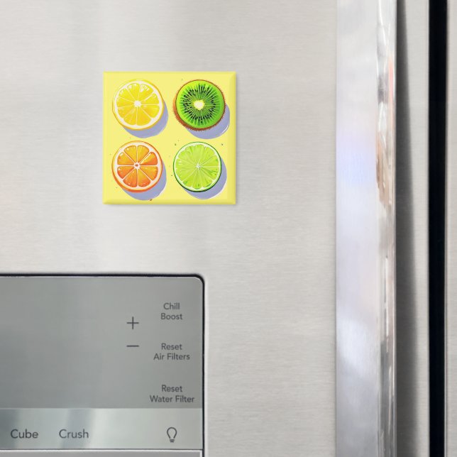 Fruchtscheiben Pop Art Magnet (In Situ (Kühlschrank))