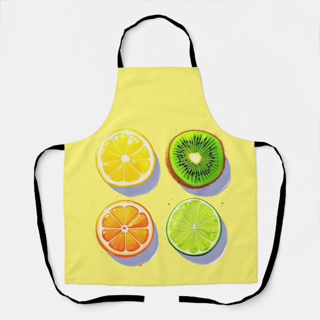 Fruchtscheiben Pop Art Schürze (Vorderseite)