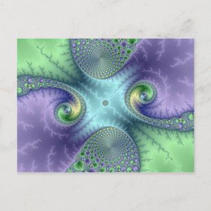 Fruchtschleifen - Fraktal Postkarte