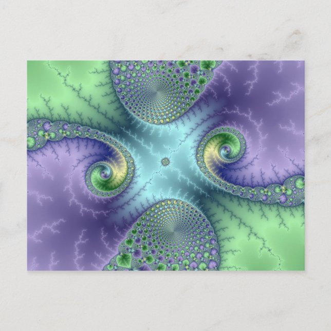 Fruchtschleifen - Fraktal Postkarte (Vorderseite)