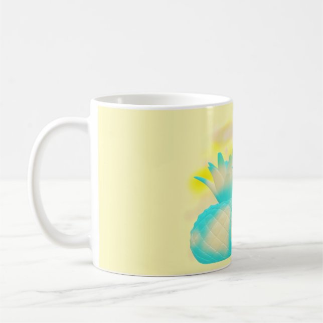 Fruchtschleifen Kunst magische Ananas Kaffeetasse (Links)