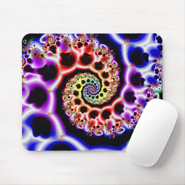 Fruchtschleifen | Rainbow Fraktal Art Mousepad (Mit Mouse)