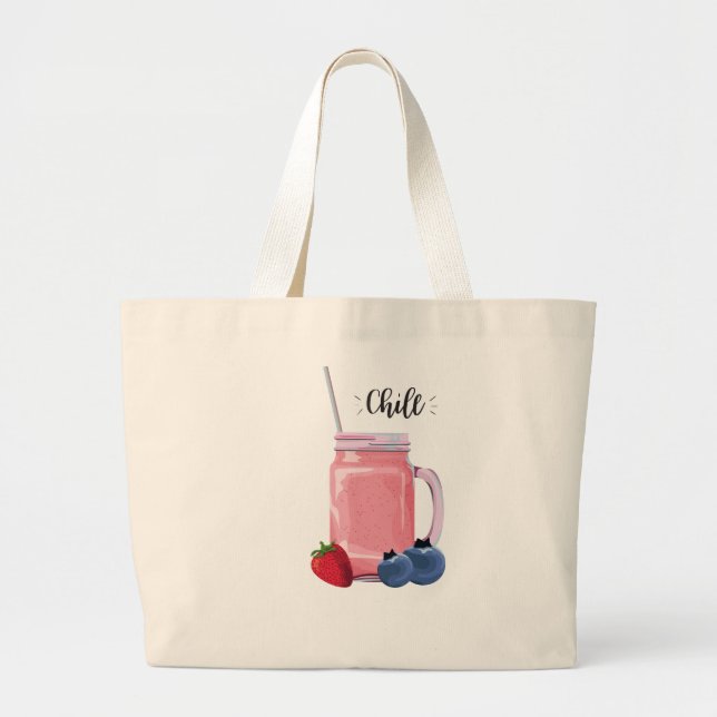 Fruchtsmoothie Tote Tüte Jumbo Stoffbeutel (Vorne)