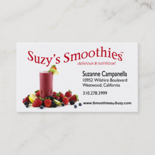 Fruchtsmoothies Ernährungsexperte Food Coach Visitenkarte