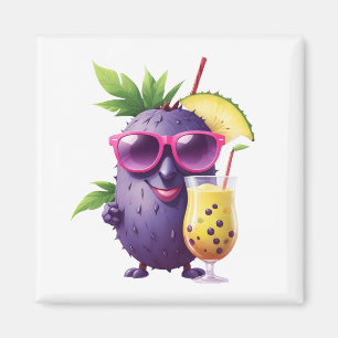 Fruchtspass Fröhliche Ferien Tropisches Party Magnet