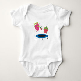 Fruchtspringen auf Trampolin Baby Strampler