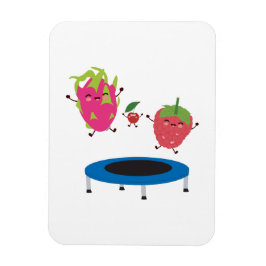Fruchtspringen auf Trampolin Magnet