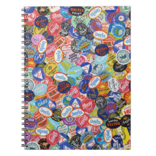 Fruchtstickermontage-Muster Notizblock