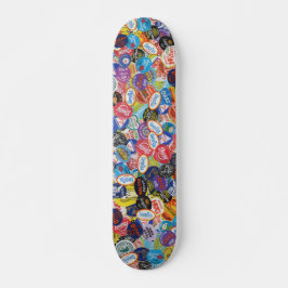 Fruchtstickermontage-Muster Skateboard