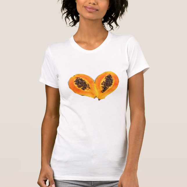 Fruchtstil Icons Papaya T - Shirt (Vorderseite)