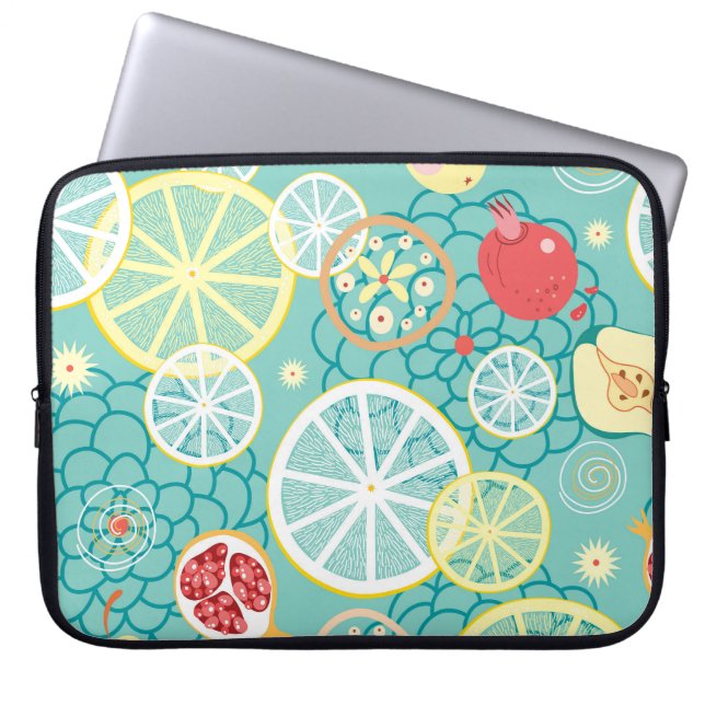 Fruchttextur, lebendiger Hintergrund. Laptopschutzhülle (Vorderseite)