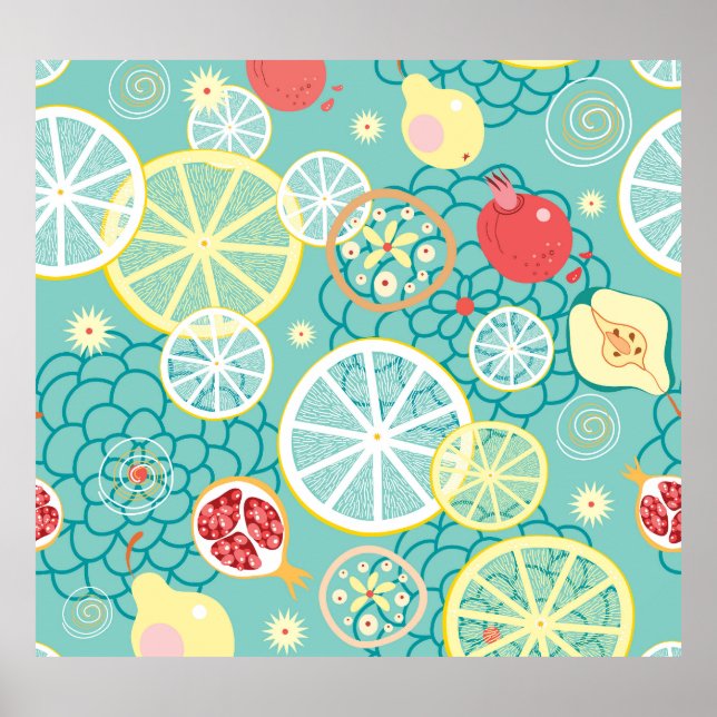 Fruchttextur, lebendiger Hintergrund. Poster (Vorne)