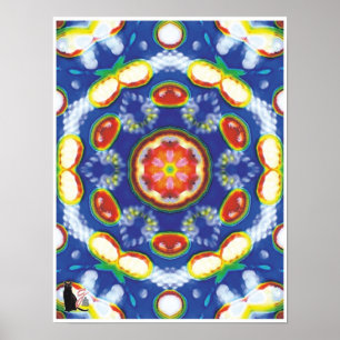 Fruchttooty Kinetic Collage Kaleidoscope Poster