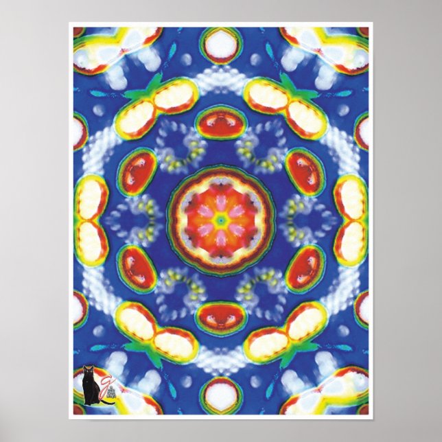 Fruchttooty Kinetic Collage Kaleidoscope Poster (Vorne)