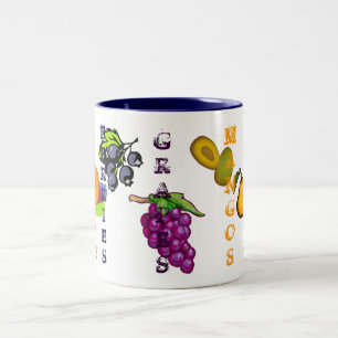 Fruchttrauben-Tasse Zweifarbige Tasse