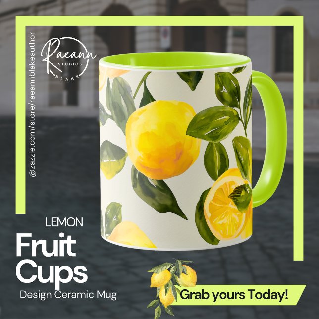 Fruchtups - Lemon Design Keramik Tasse (Von Creator hochgeladen)
