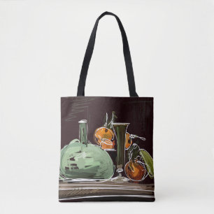 Fruchtwein-Grüne Vase mit Expressionist