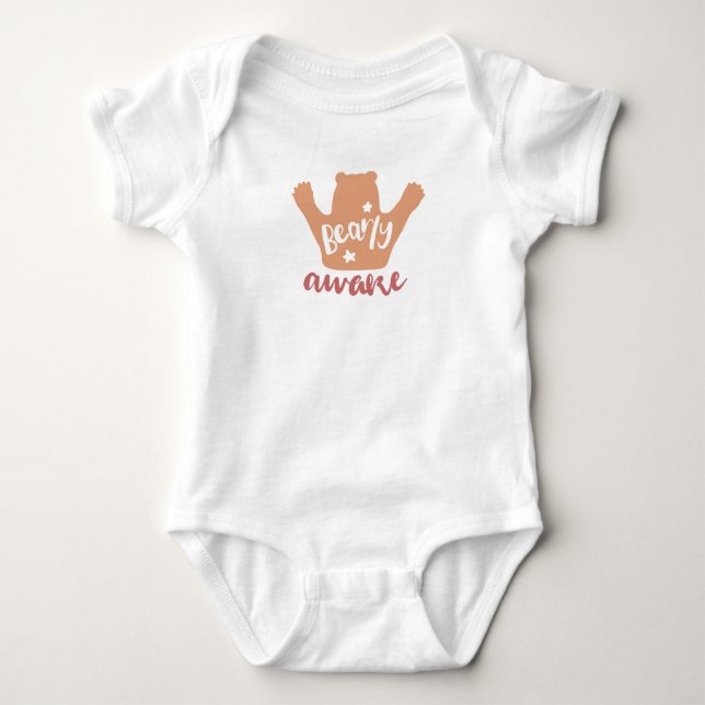 Früh Awake, Schlaf, Bär Lover Baby Strampler (Vorderseite)
